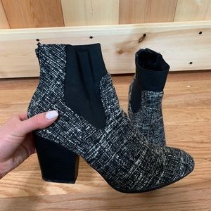 Gray heathered booties